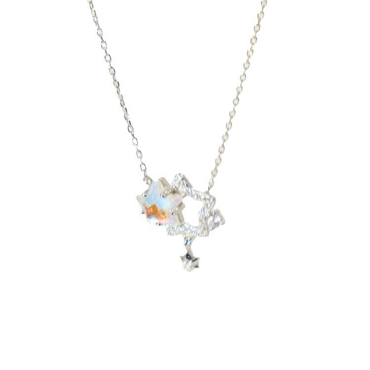 Wholesale Gemini Star Color Necklace Clavicle Chain